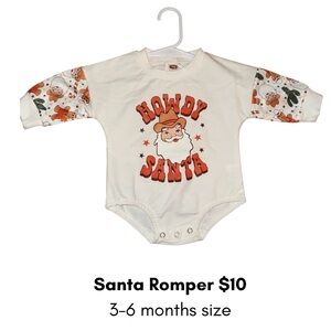 Howdy Santa Baby Romper